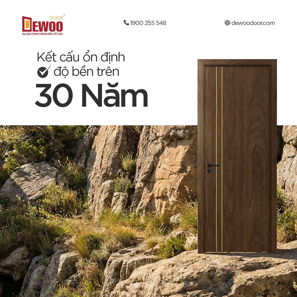 Báo giá cửa nhựa vân gỗ Composite DEWOO Door mới nhất 2026