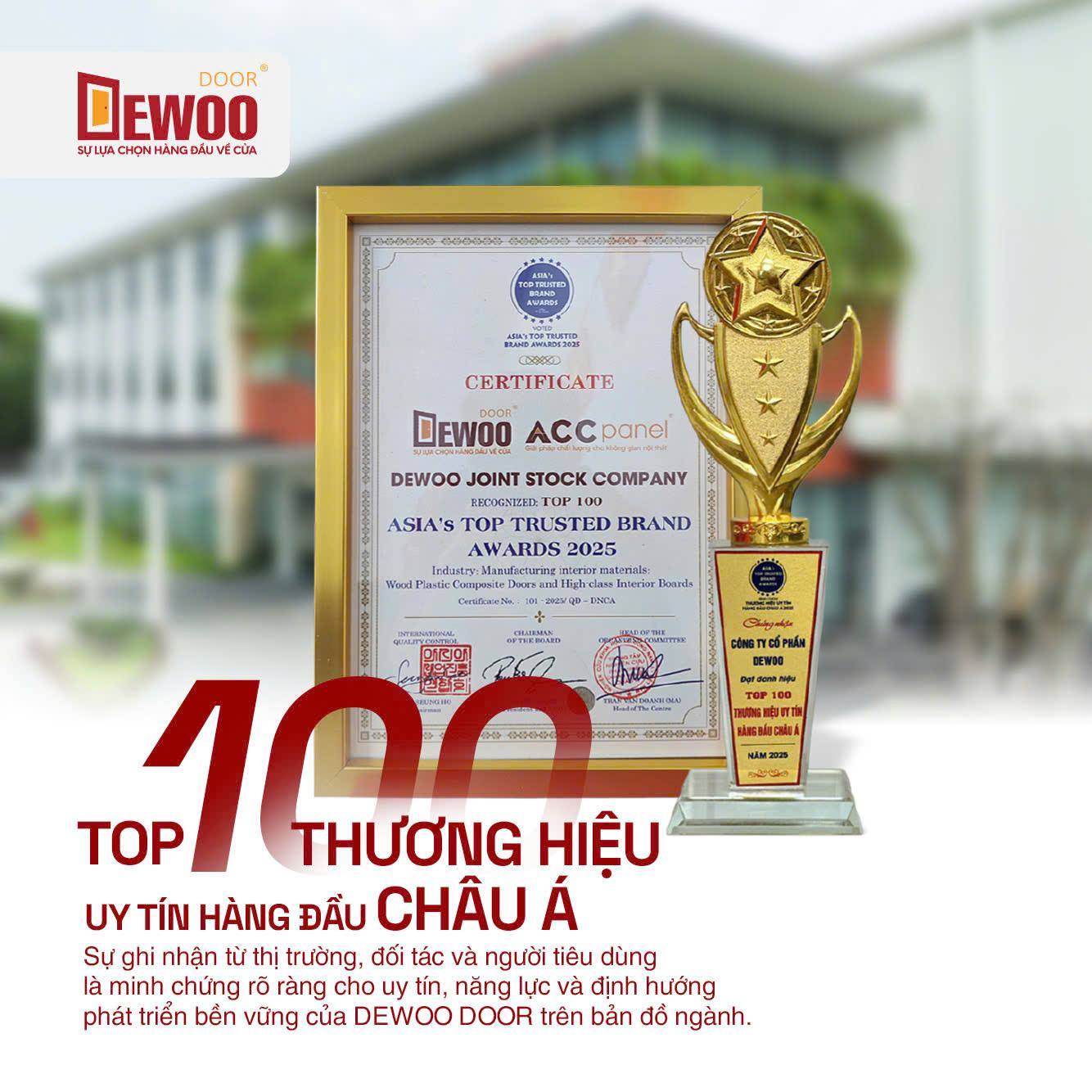 Báo giá cửa nhựa vân gỗ Composite DEWOO Door mới nhất 2026