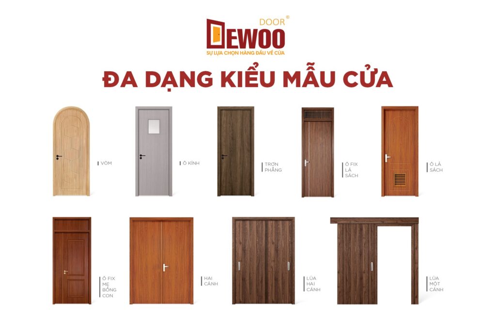 Bảng màu cửa nhựa Composite DEWOO DOOR 2026