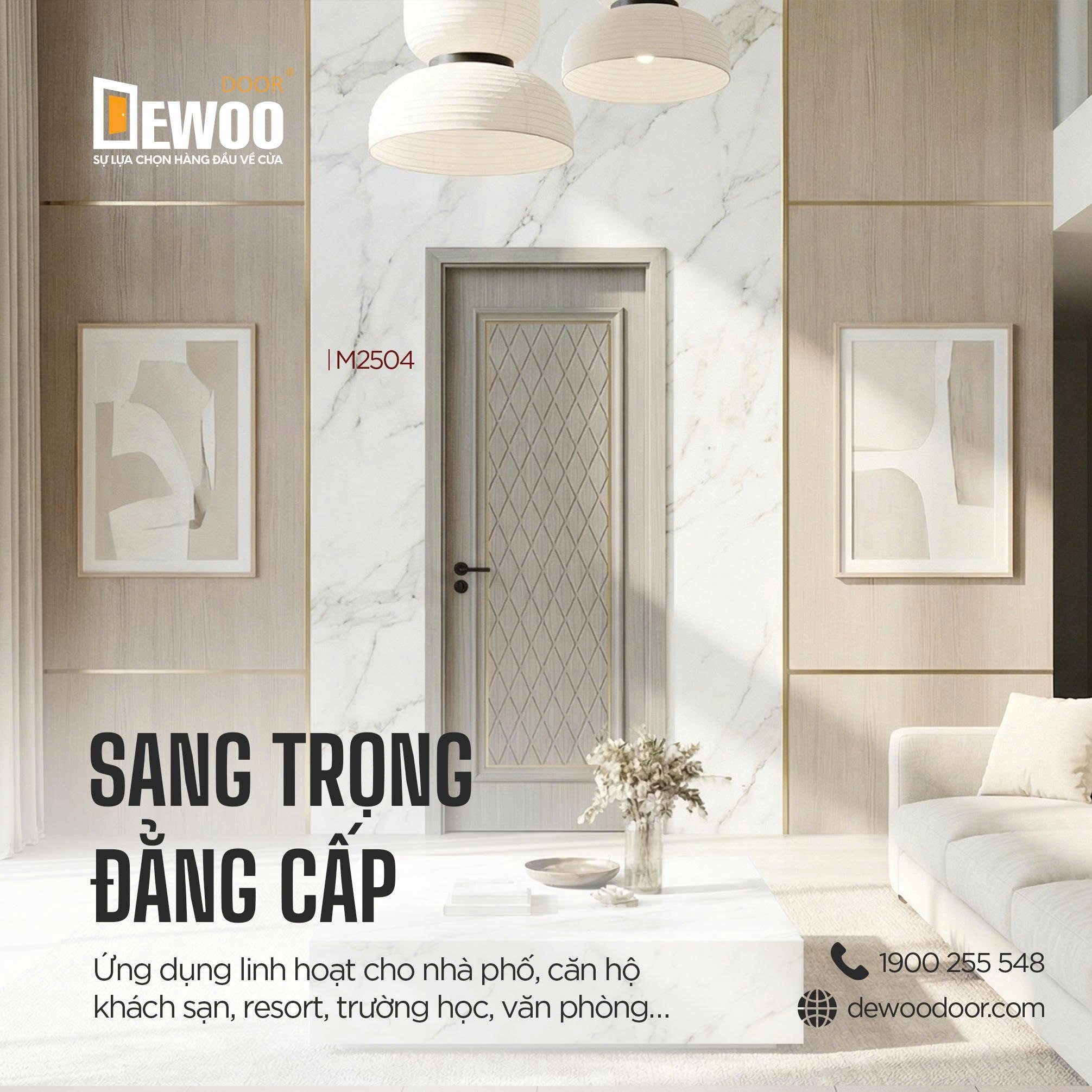 Chi tiết cấu tạo cửa nhựa Composite cao cấp DEWOO DOOR