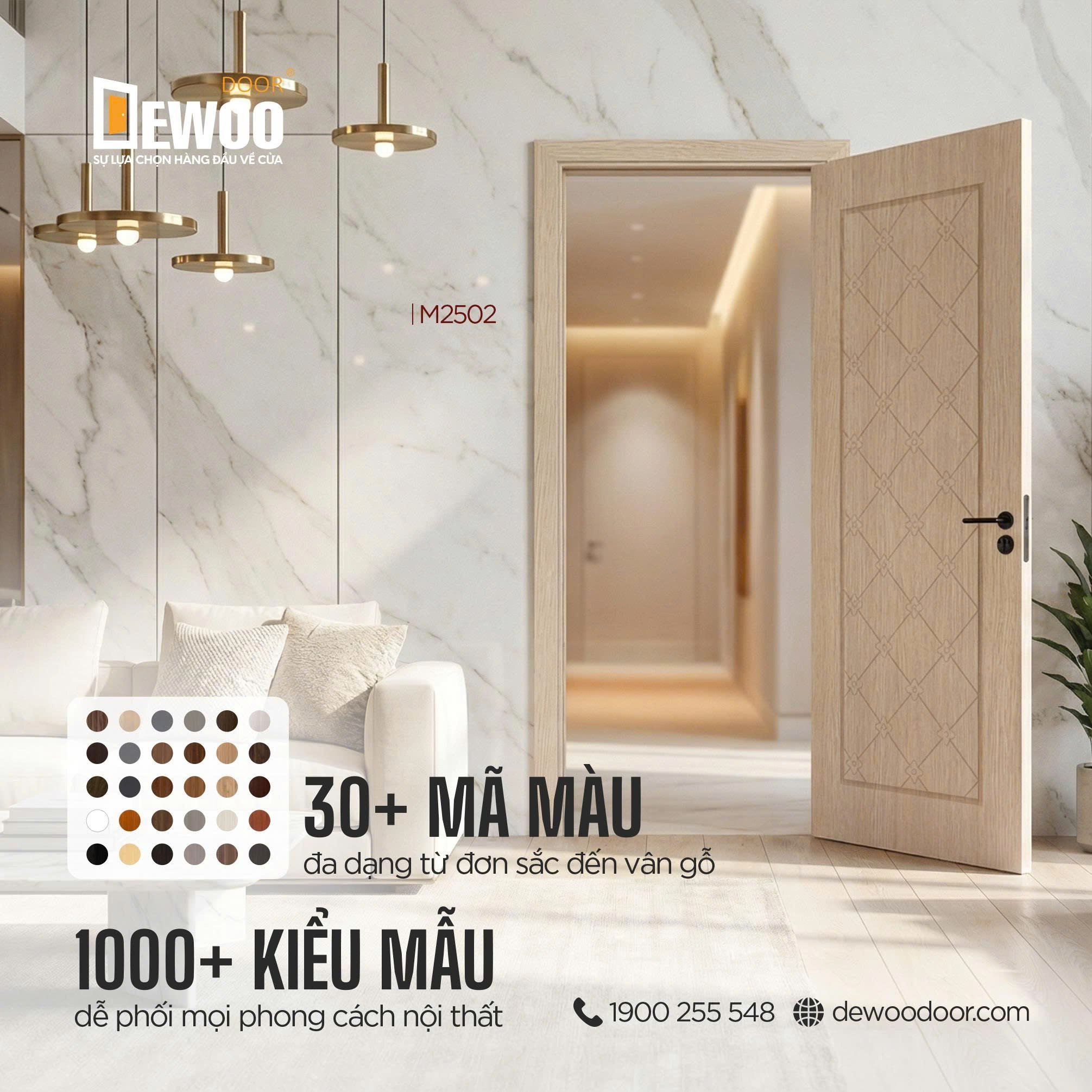 Chi tiết cấu tạo cửa nhựa Composite cao cấp DEWOO DOOR